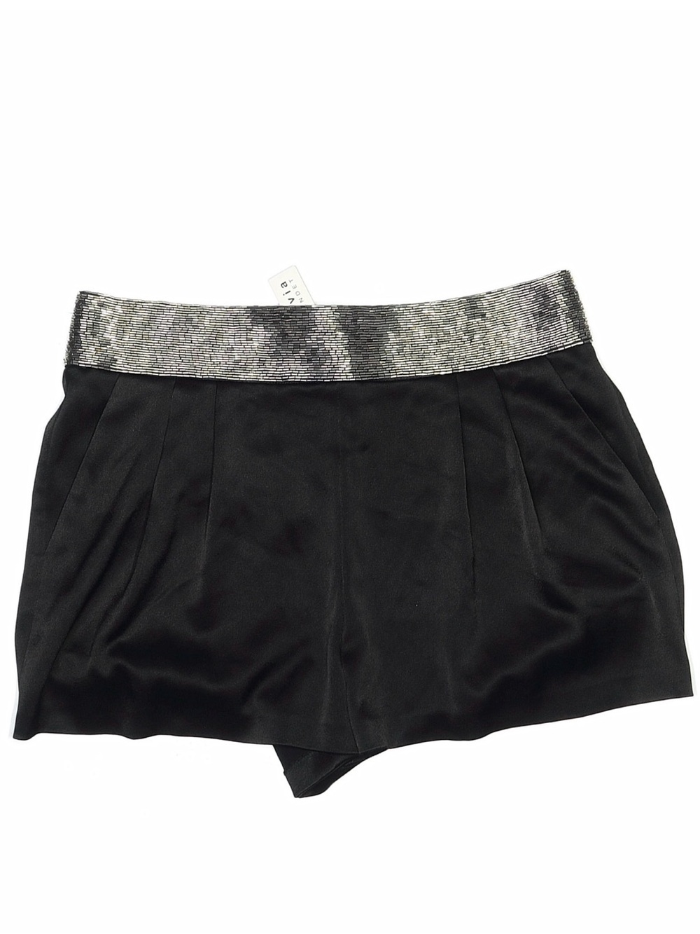 Alice + Olivia Black Silver Beaded Blazer Shorts Suit Set 6/8 - Picture 10 of 13